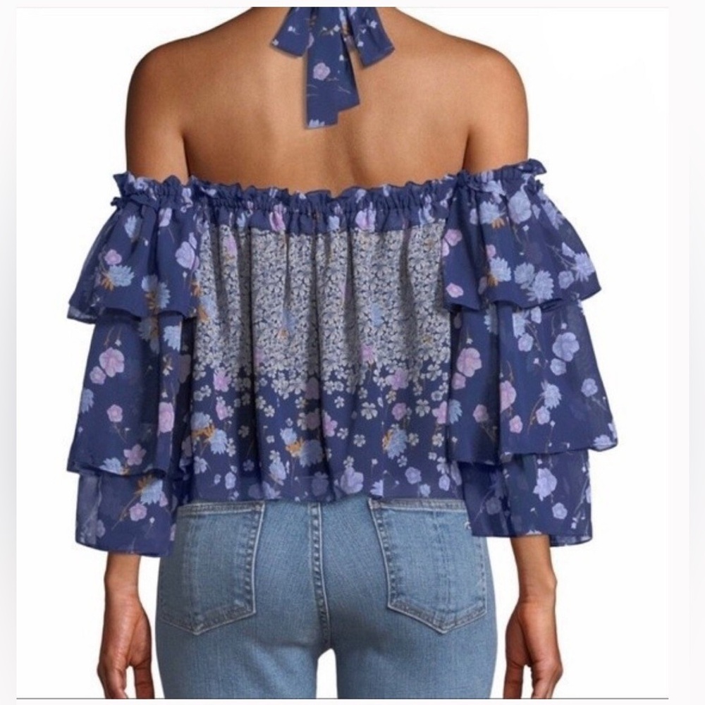Misa Los Angeles Penille Floral Halter Top‎ Size M - Picture 2 of 11